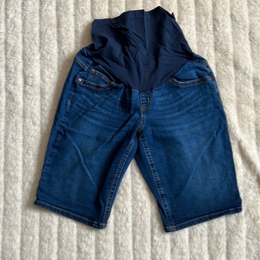 Maternity Long Jean Shorts Medium